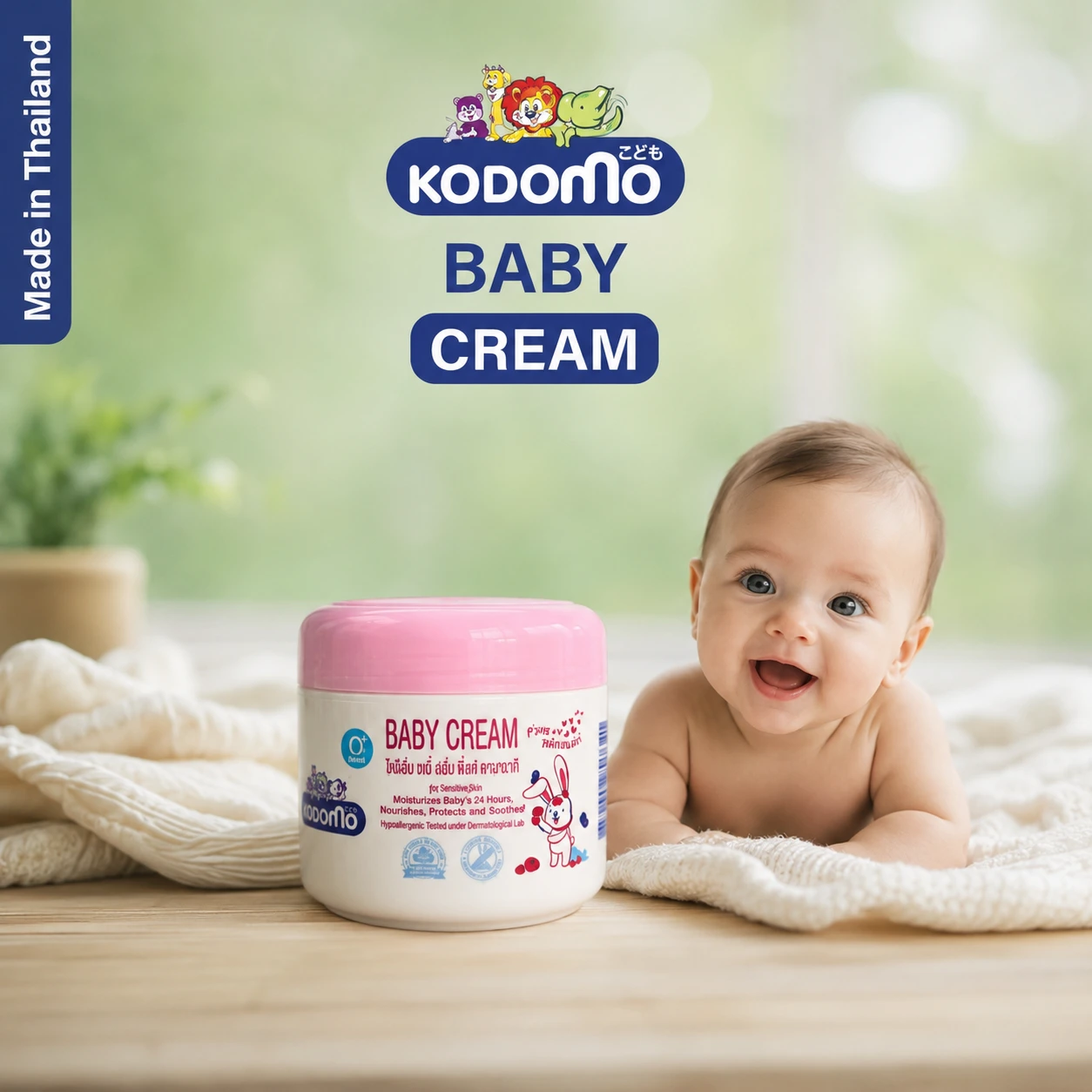 KODOMO Baby Cream for moisturizing and nourishing baby skin